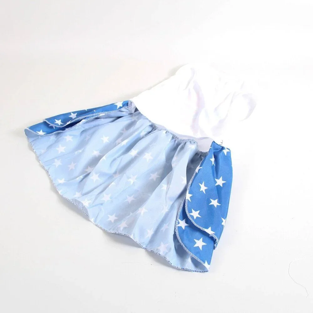 Patriotic Dog Dress - Size XXL - Independence Day Star & Heart Print - NEW